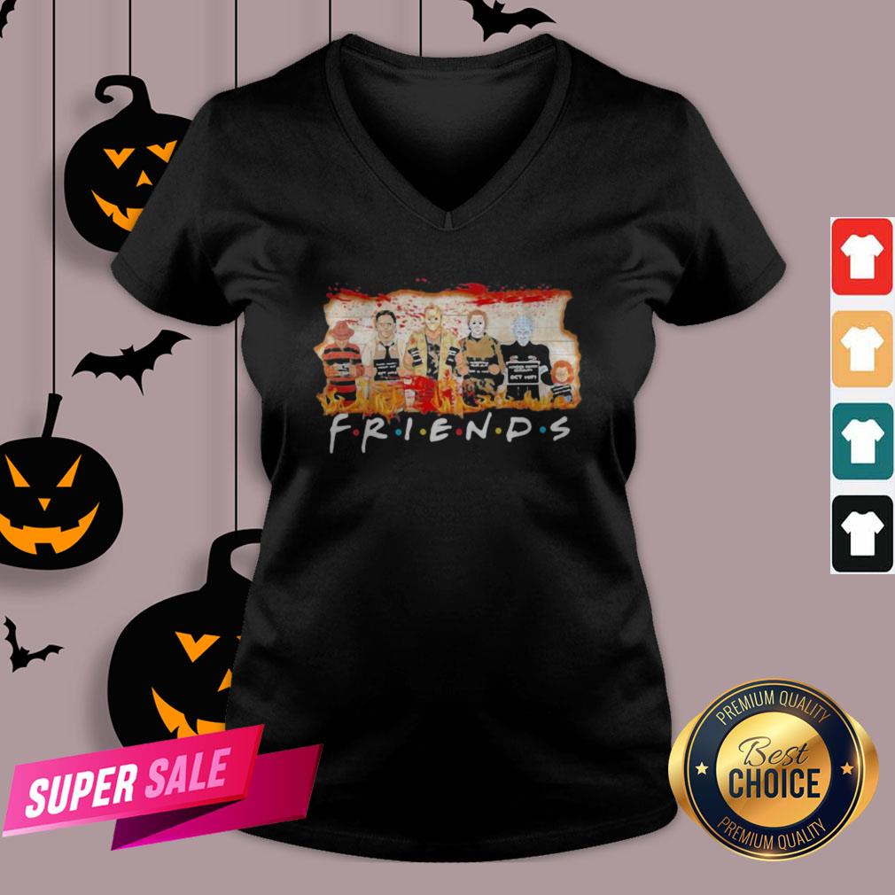 Funny Halloween Horror Characters Friends Blood Shirt