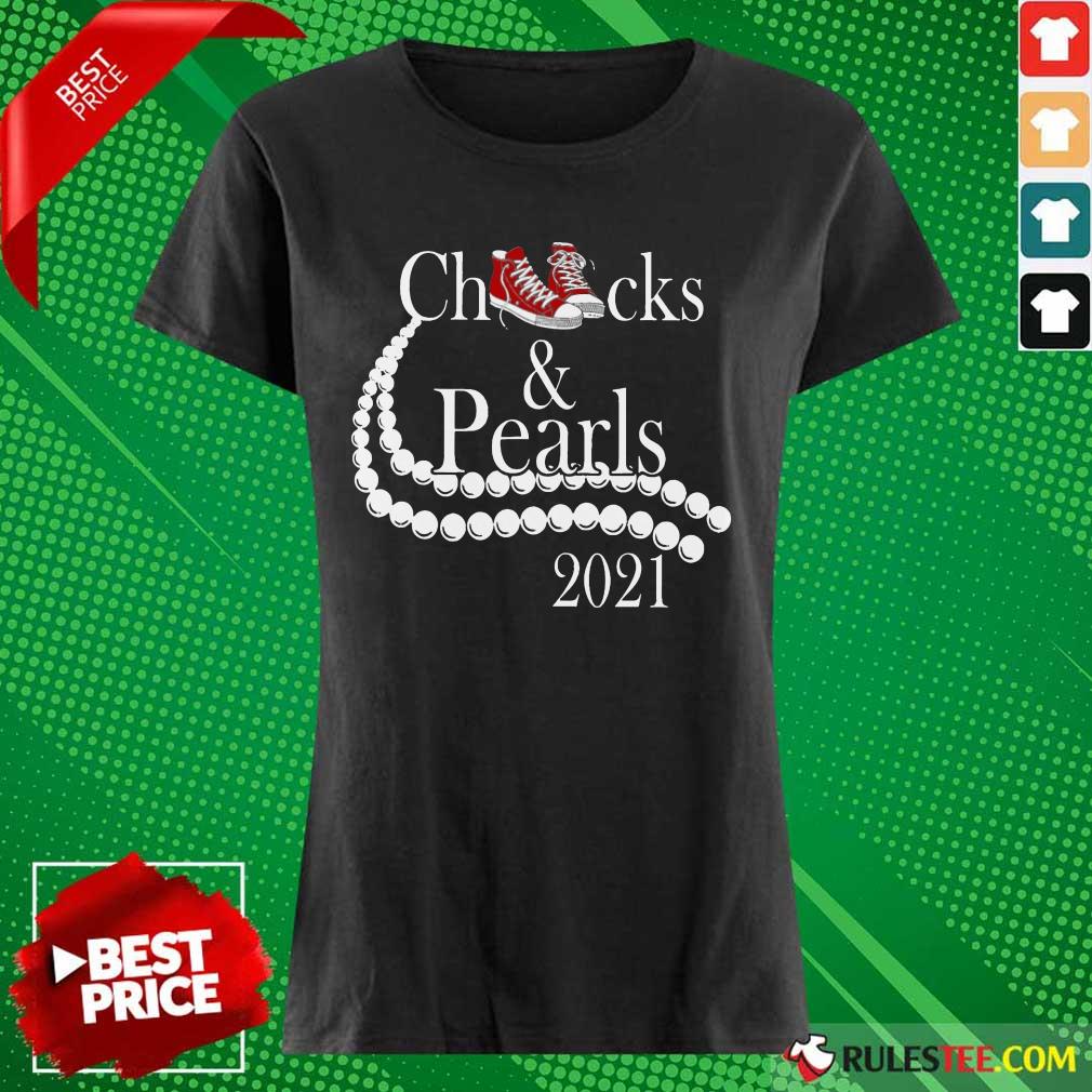 Funny Kamala Harris Chucks And Pearls 2021 Shirt