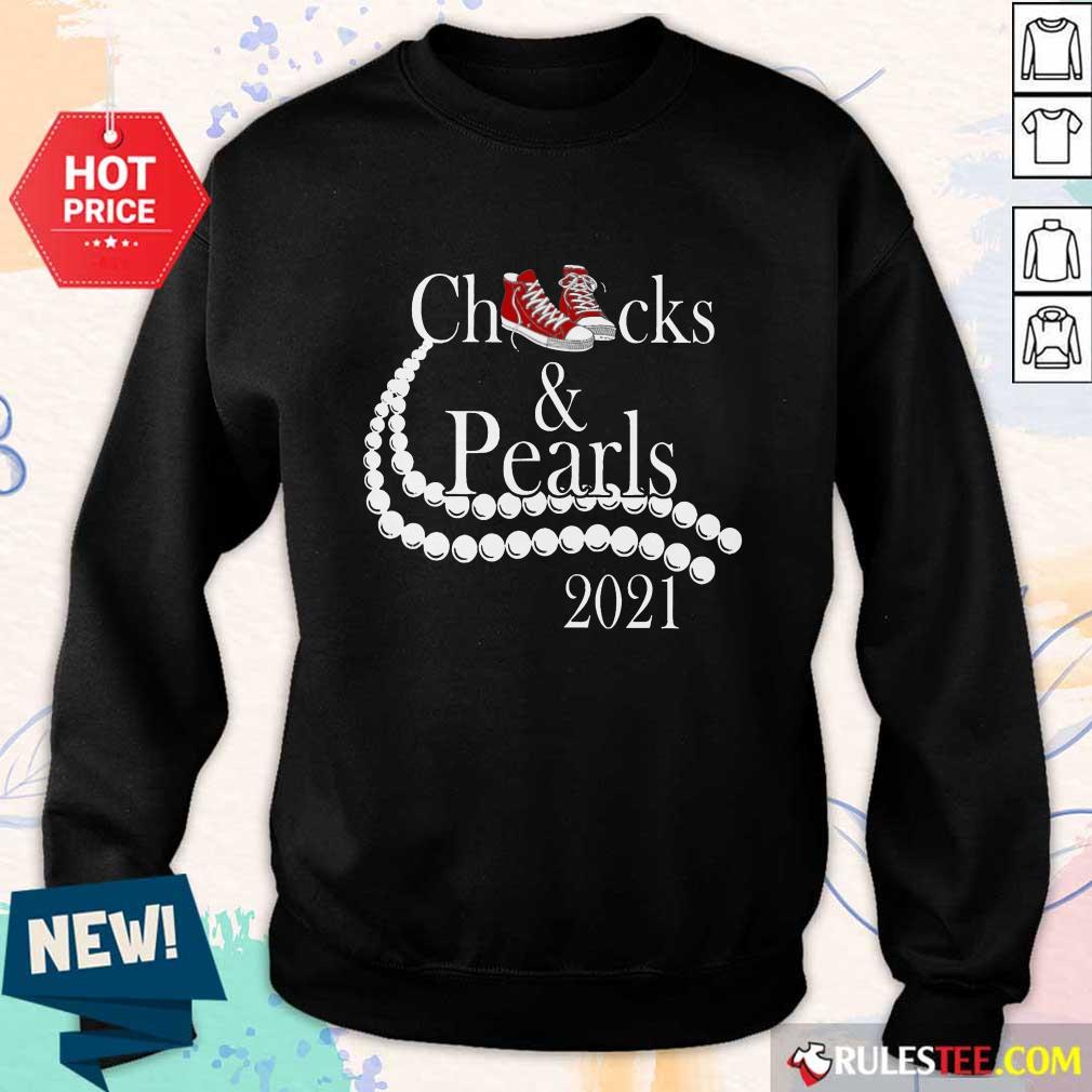 Funny Kamala Harris Chucks And Pearls 2021 Shirt
