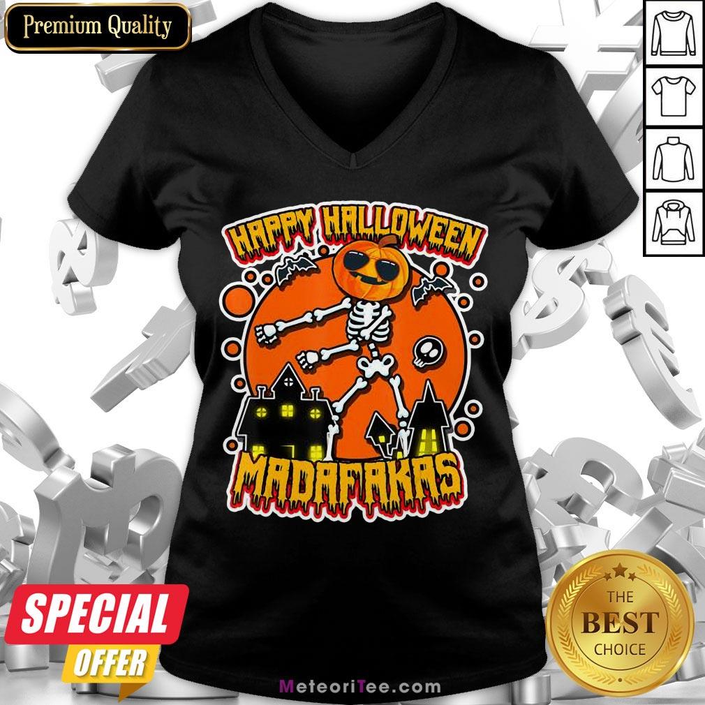 Funny Pew Pew Boo Boo Madafakas Cool Pumpkin Happy Halloween Shirt