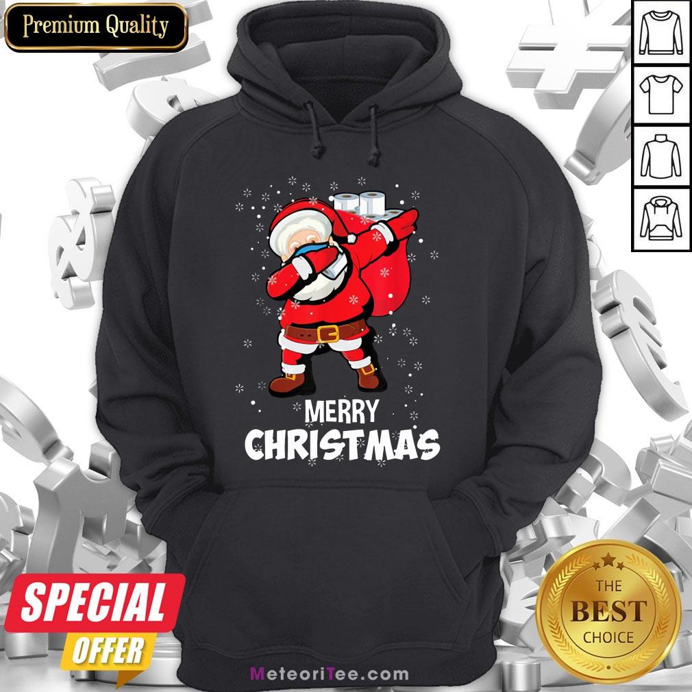 Funny Santa Dabbing Mask Toilet Paper Funny Christmas Shirt