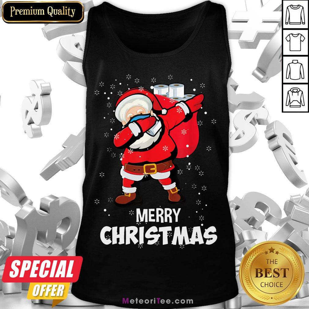 Funny Santa Dabbing Mask Toilet Paper Funny Christmas Shirt