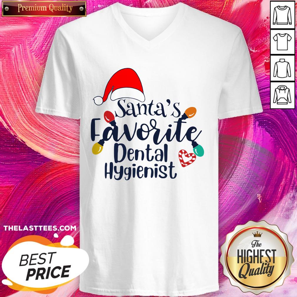 Funny Santa’s Favorite Dental Hygienist Christmas Shirt