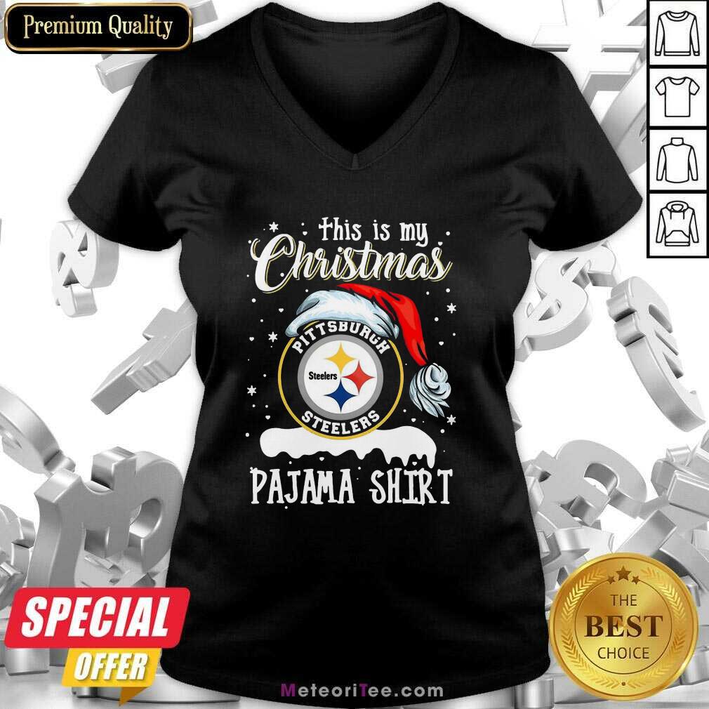 Funny This Is My Christmas Pittsburgh Steelers Pajama Shirt