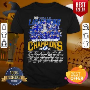 Pro The Tampa Bay Lightning Stanley Cup Champions 2020 Signatures Shirt