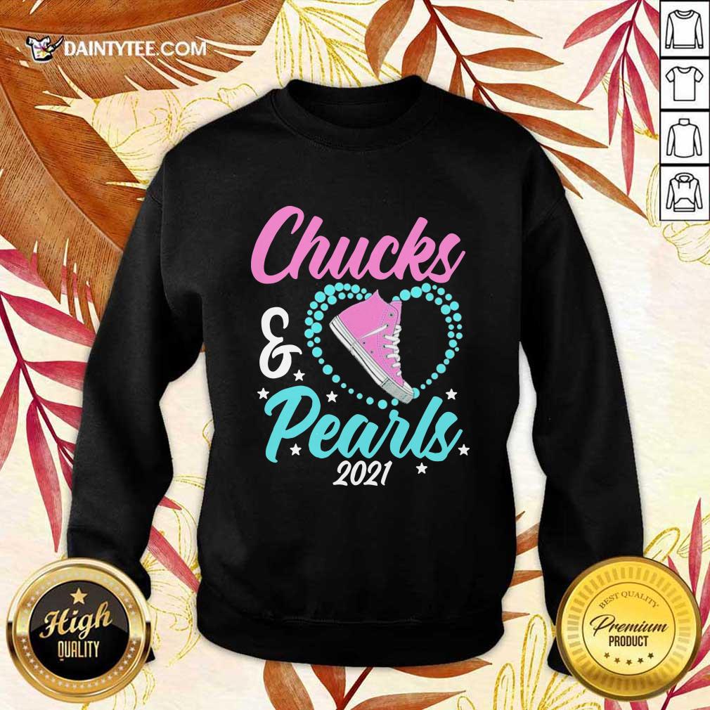Good Chucks And Pearls Black 2021 Heart Shirt