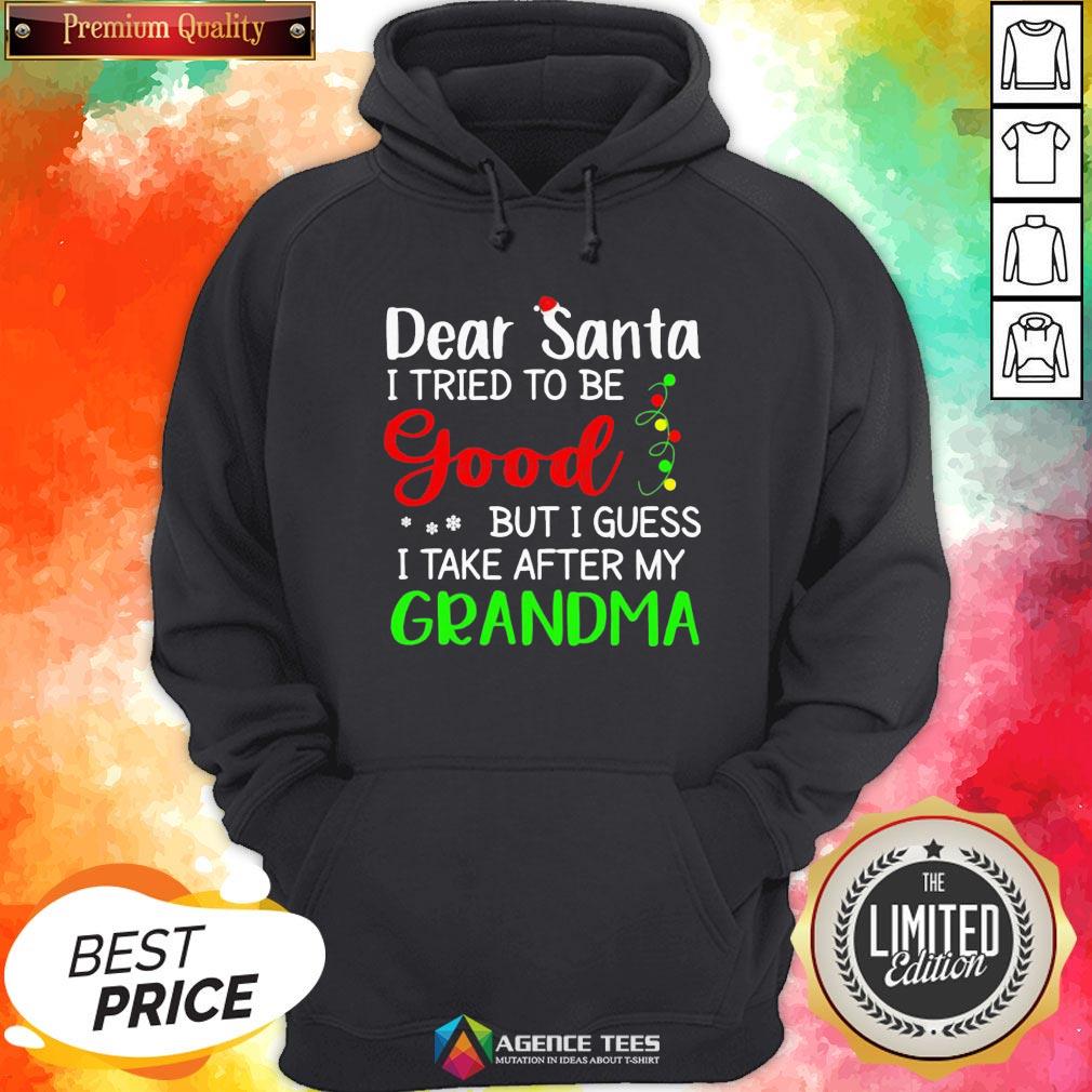 Good Dear Santa I Tried To Be Good But I Guess I Take After My Grandma Shirt