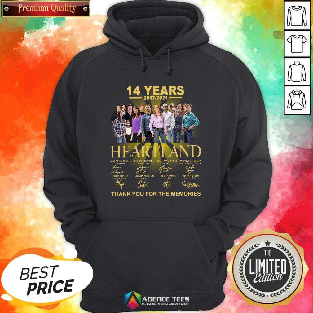 Good Heartland 14 Years 2007 2021 Thank You For The Memories Signatures Shirt