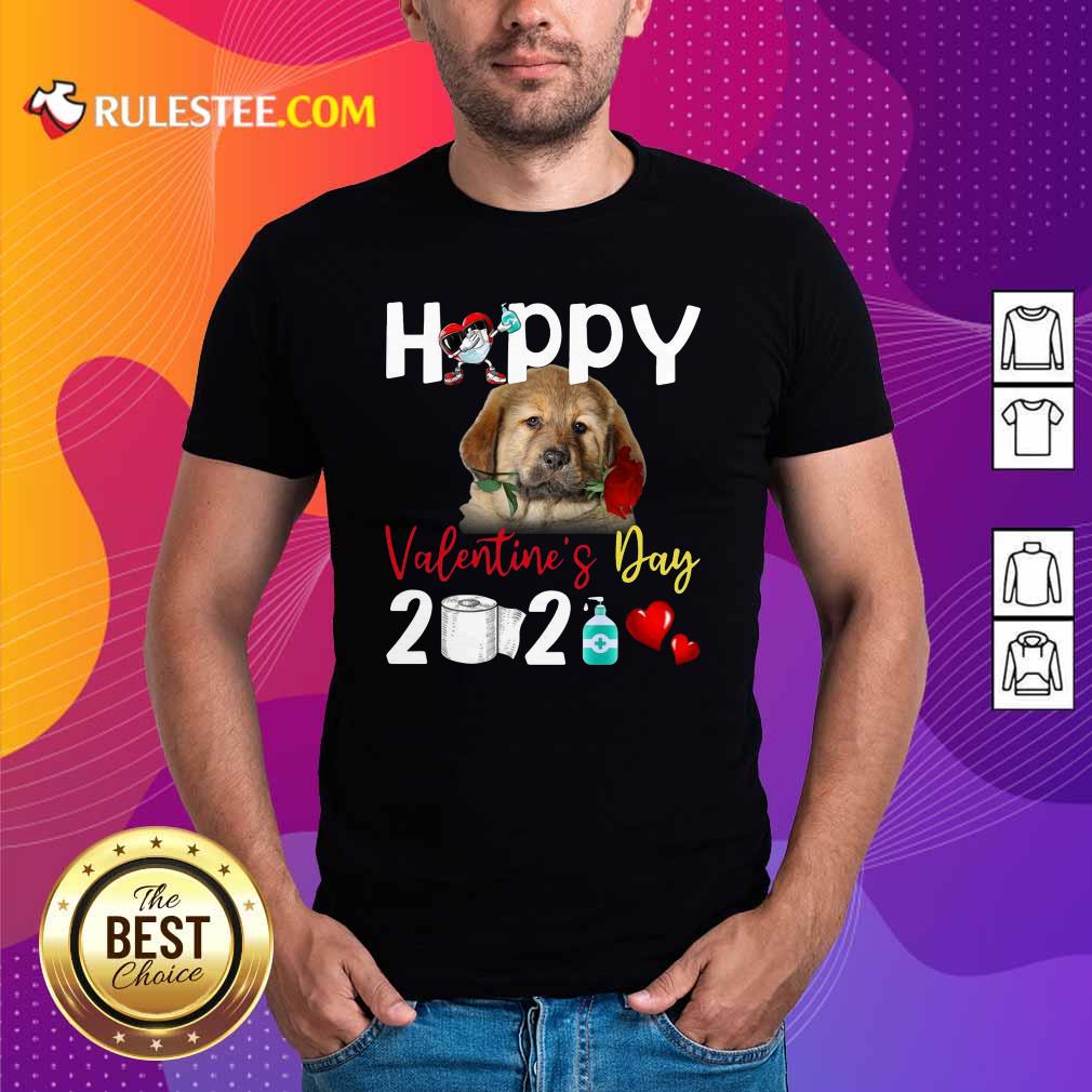 Good Tibetan Mastiff Happy Valentines Day With Toilet Paper 2021 Shirt