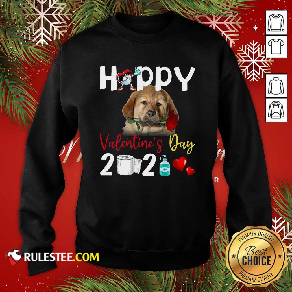 Good Tibetan Mastiff Happy Valentines Day With Toilet Paper 2021 Shirt