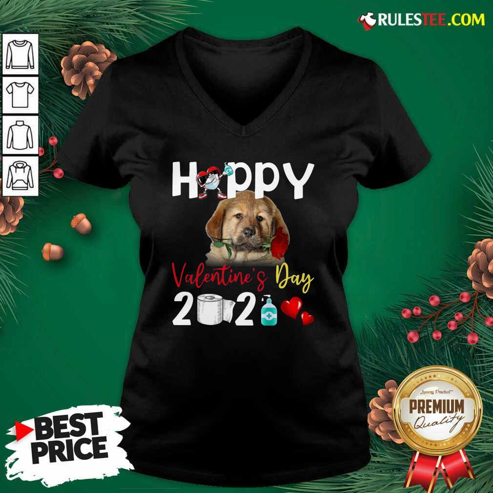Good Tibetan Mastiff Happy Valentines Day With Toilet Paper 2021 Shirt