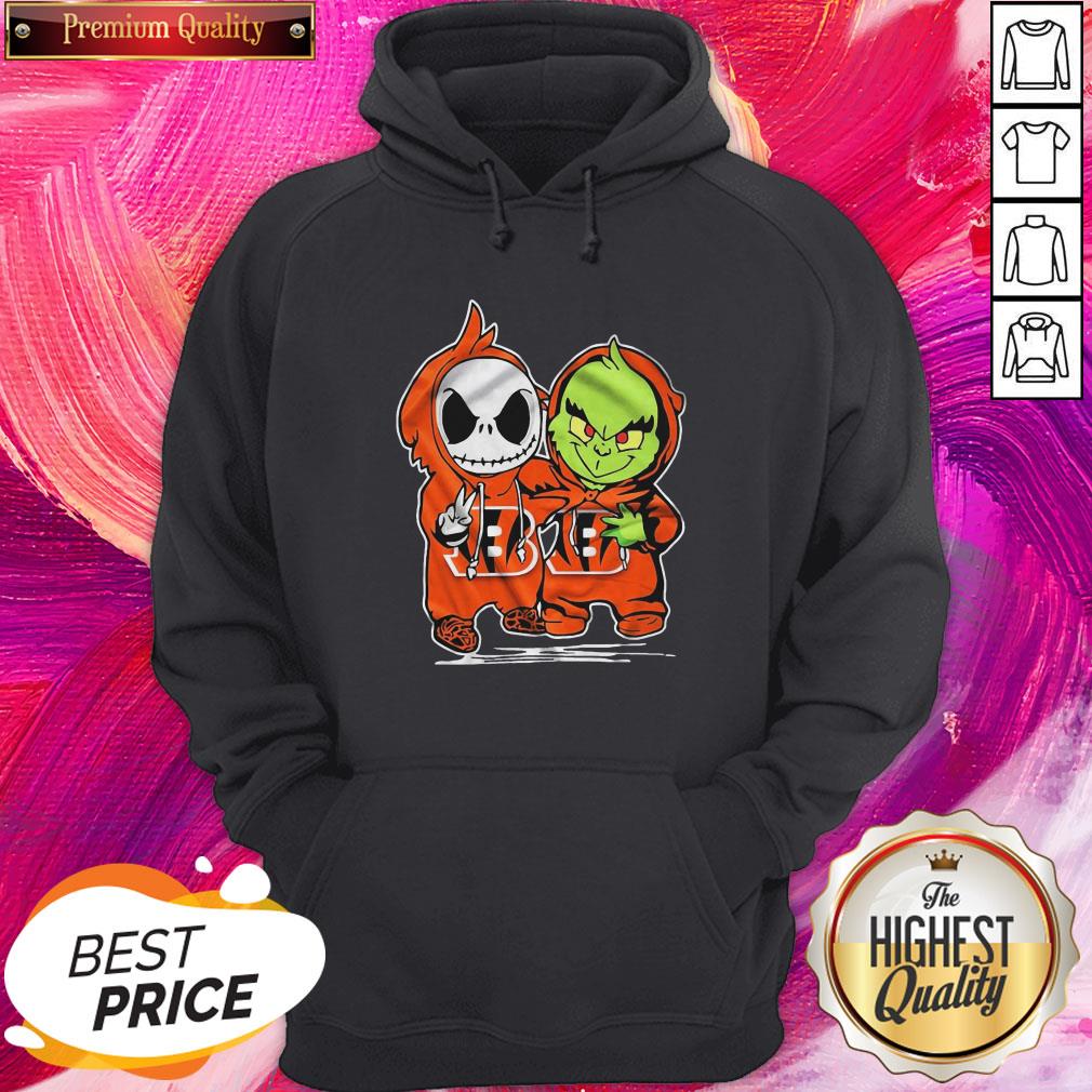 Great Baby Skeleton And Baby Grinch Bengals Baseball Shirt