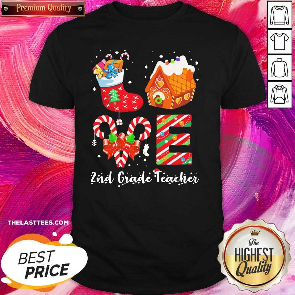 Great Socks House 2nd Grade Teacher Merry Christmas Shirt