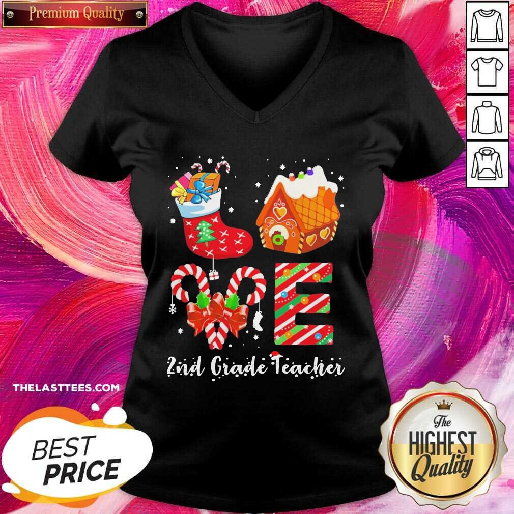 Great Socks House 2nd Grade Teacher Merry Christmas Shirt