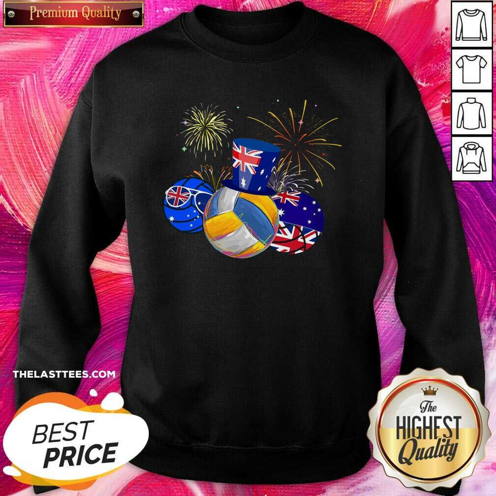 Great Volleyball Australia Flag Happy Day Shirt