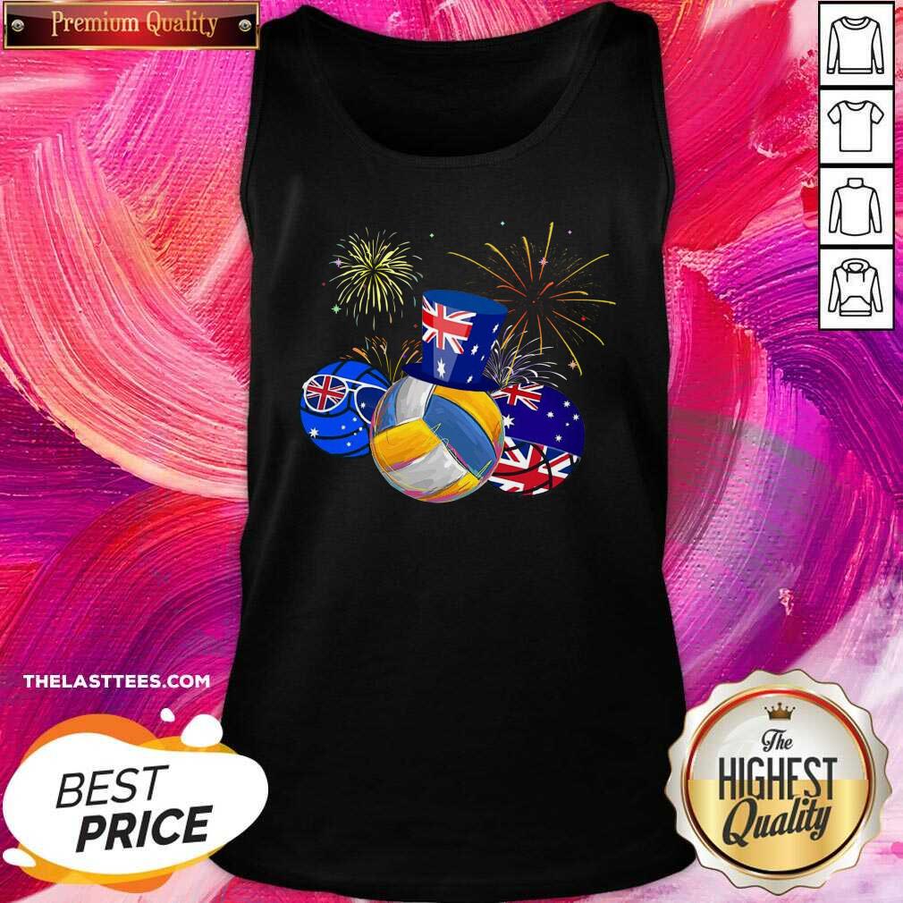 Great Volleyball Australia Flag Happy Day Shirt