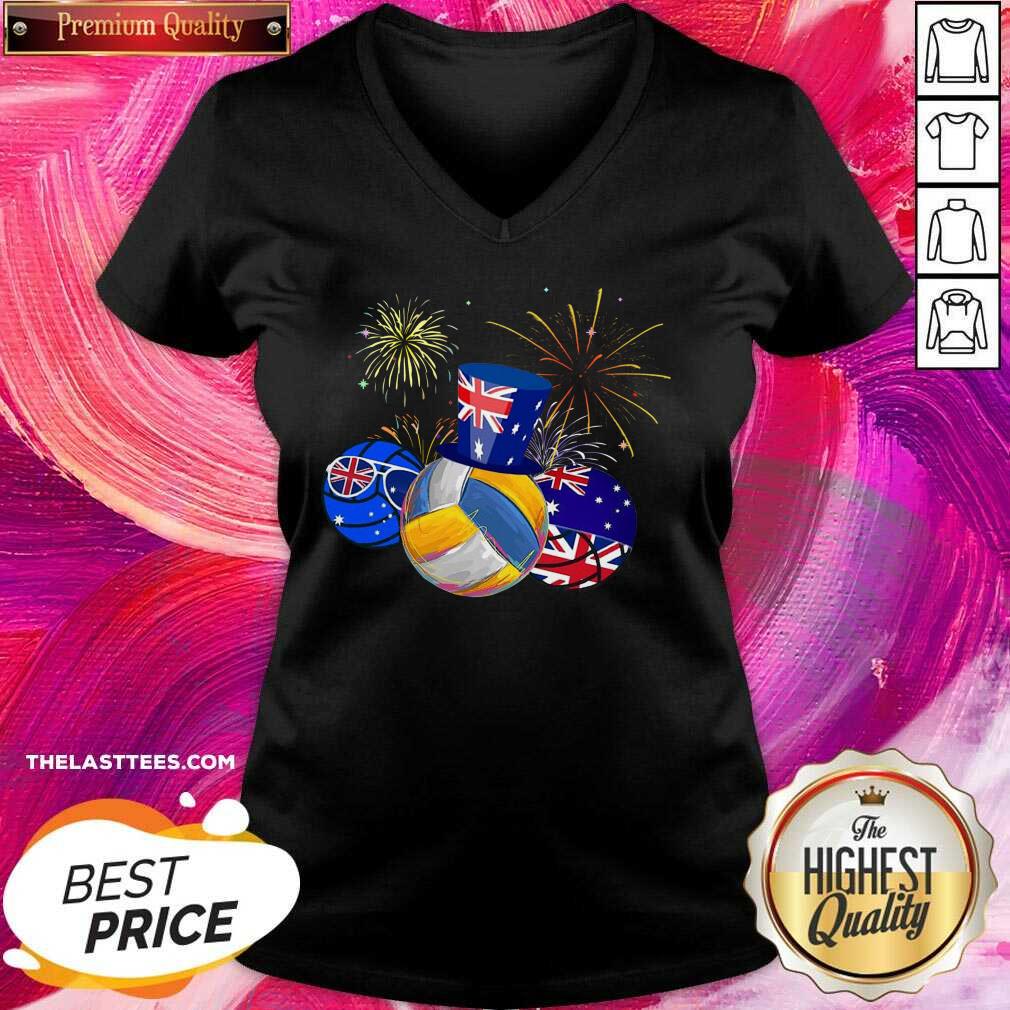 Great Volleyball Australia Flag Happy Day Shirt