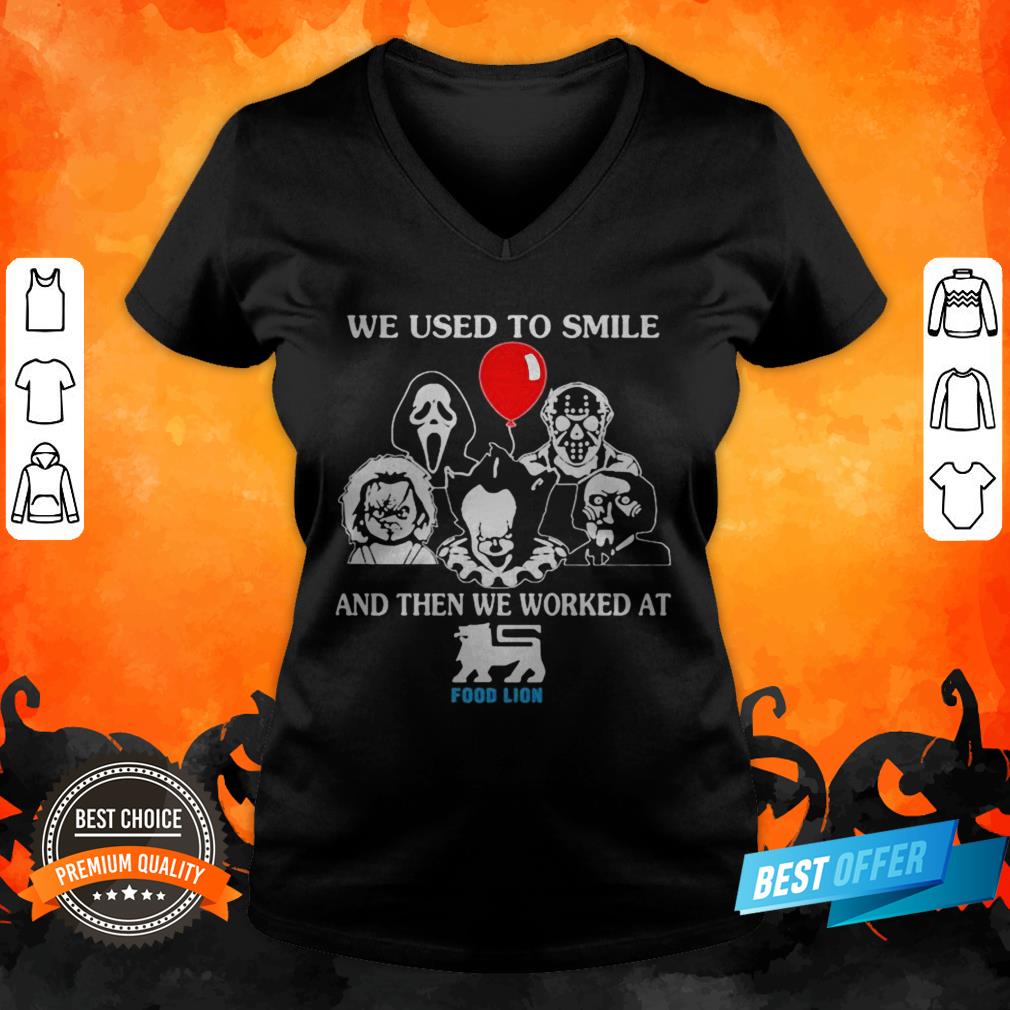 halloween-horror-characters-we-used-to-smile-and-then-we-worked-at-food-lion-v-neck.jpg