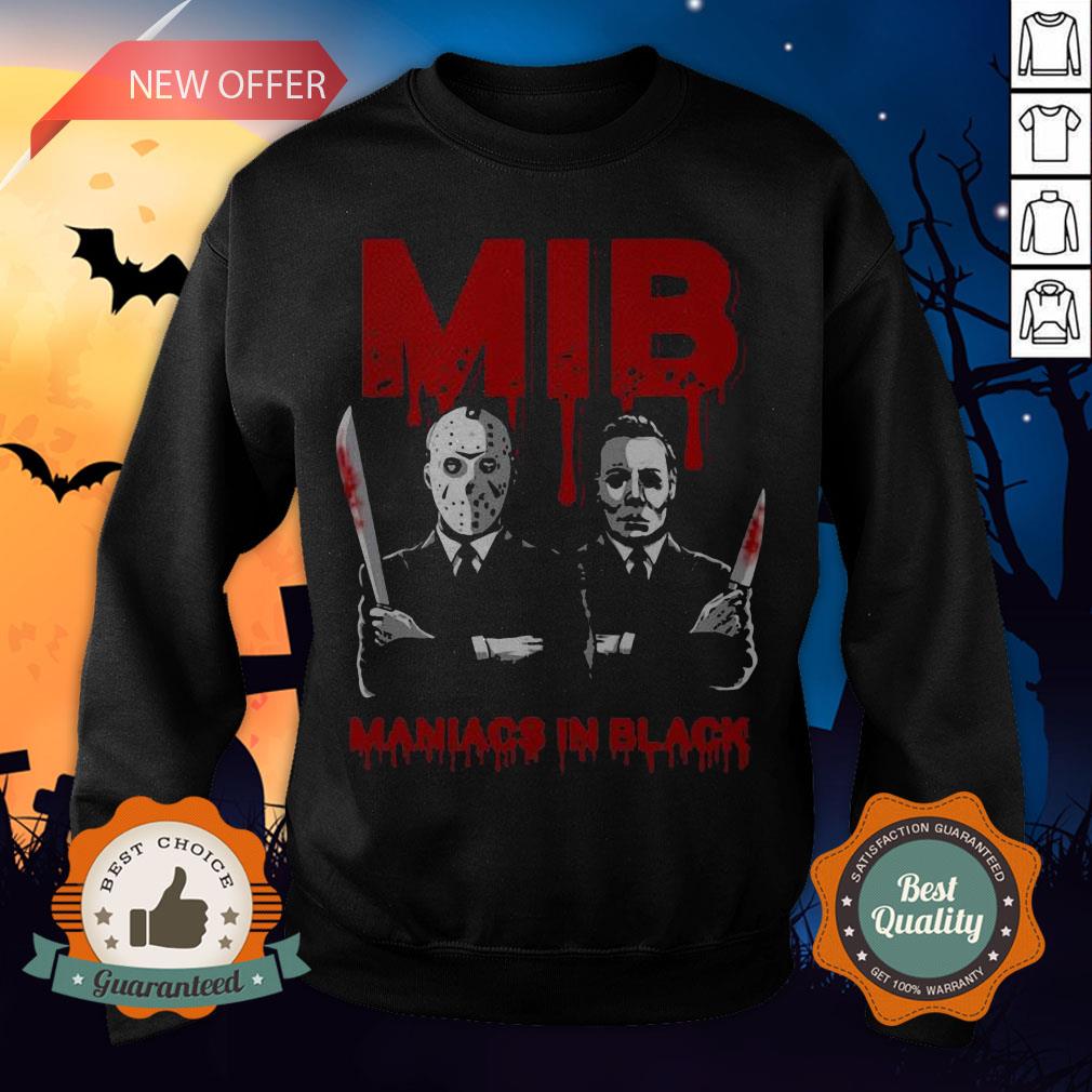 Halloween Jason Voorhees And Freddy Krueger Mib Maniacs In Black Shirt