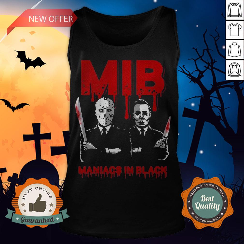 Halloween Jason Voorhees And Freddy Krueger Mib Maniacs In Black Shirt