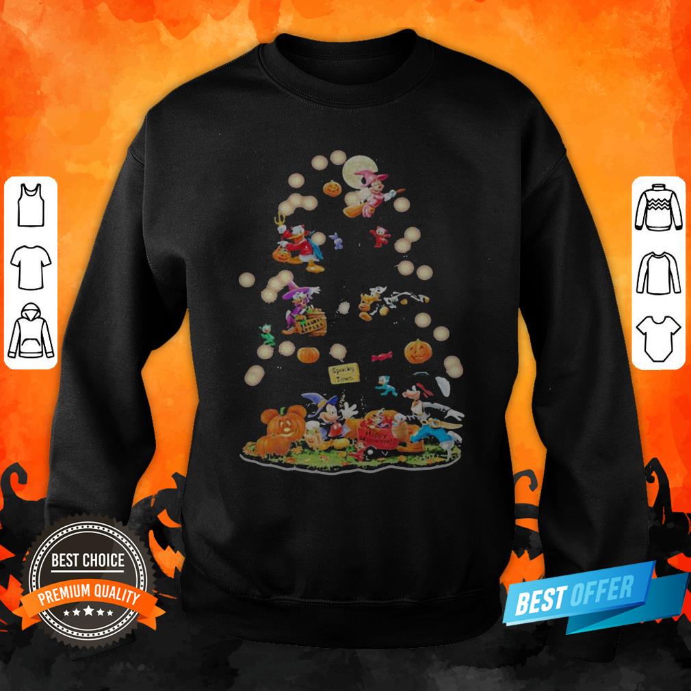 Halloween Tree Mickey Mouse Cartoon Characters Shirt