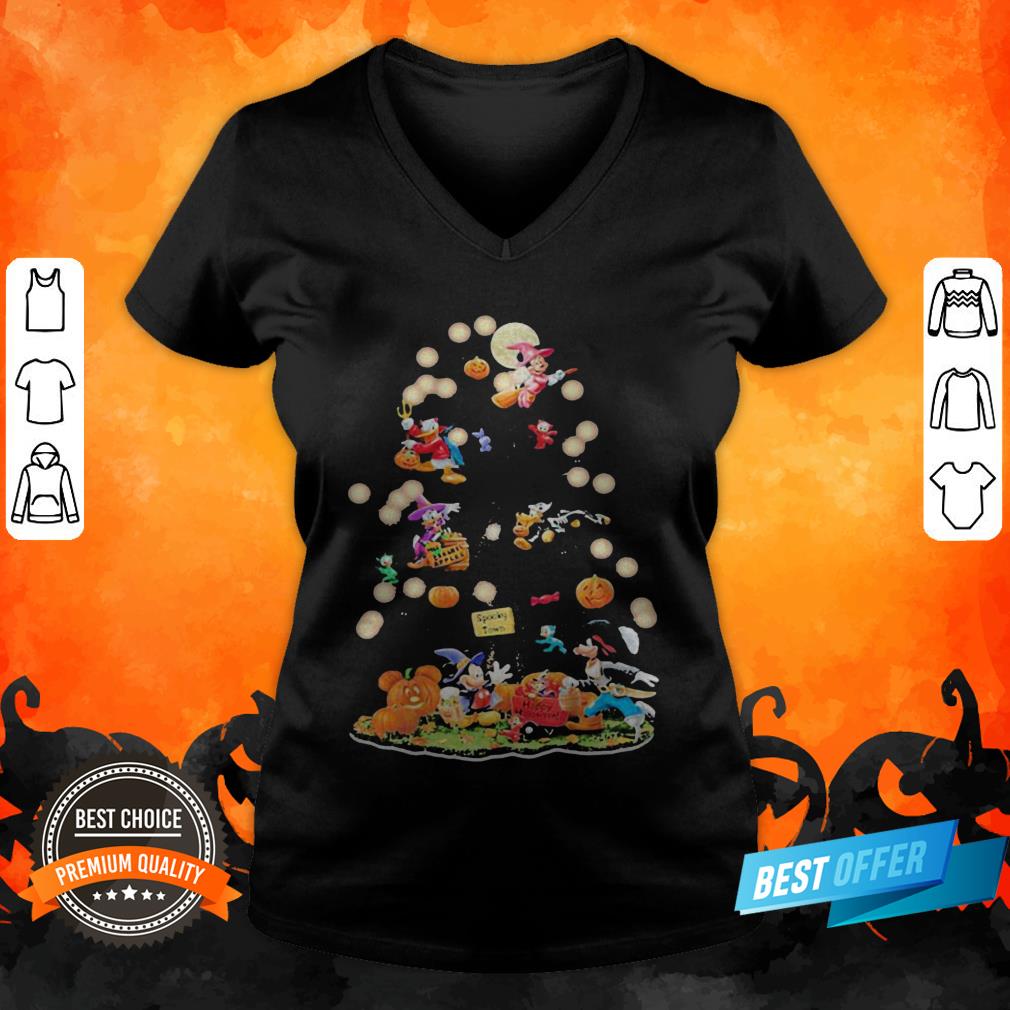 Halloween Tree Mickey Mouse Cartoon Characters Shirt