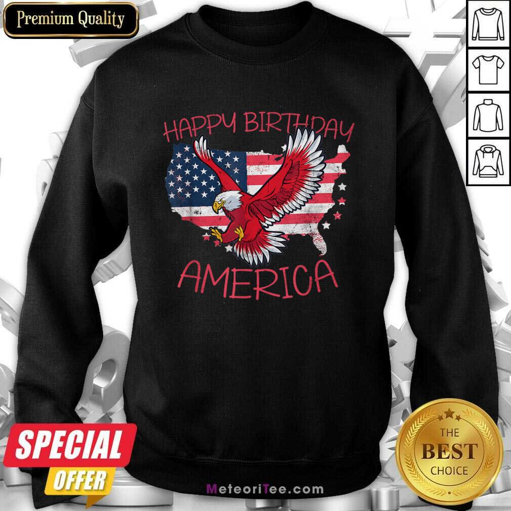 Happy Birthday American Flag Eagle Shirt