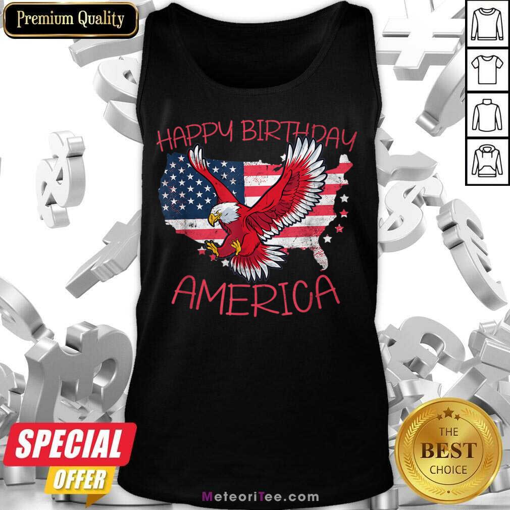 Happy Birthday American Flag Eagle Shirt
