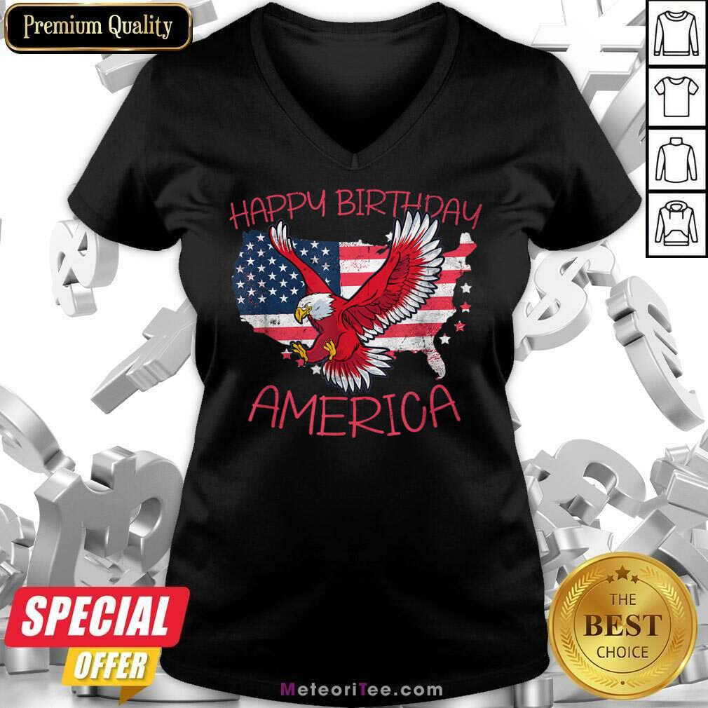 Happy Birthday American Flag Eagle Shirt