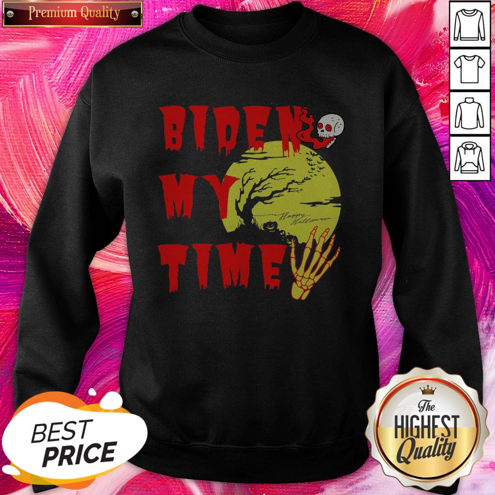 Happy Halloween Biden Skull My Time Shirt