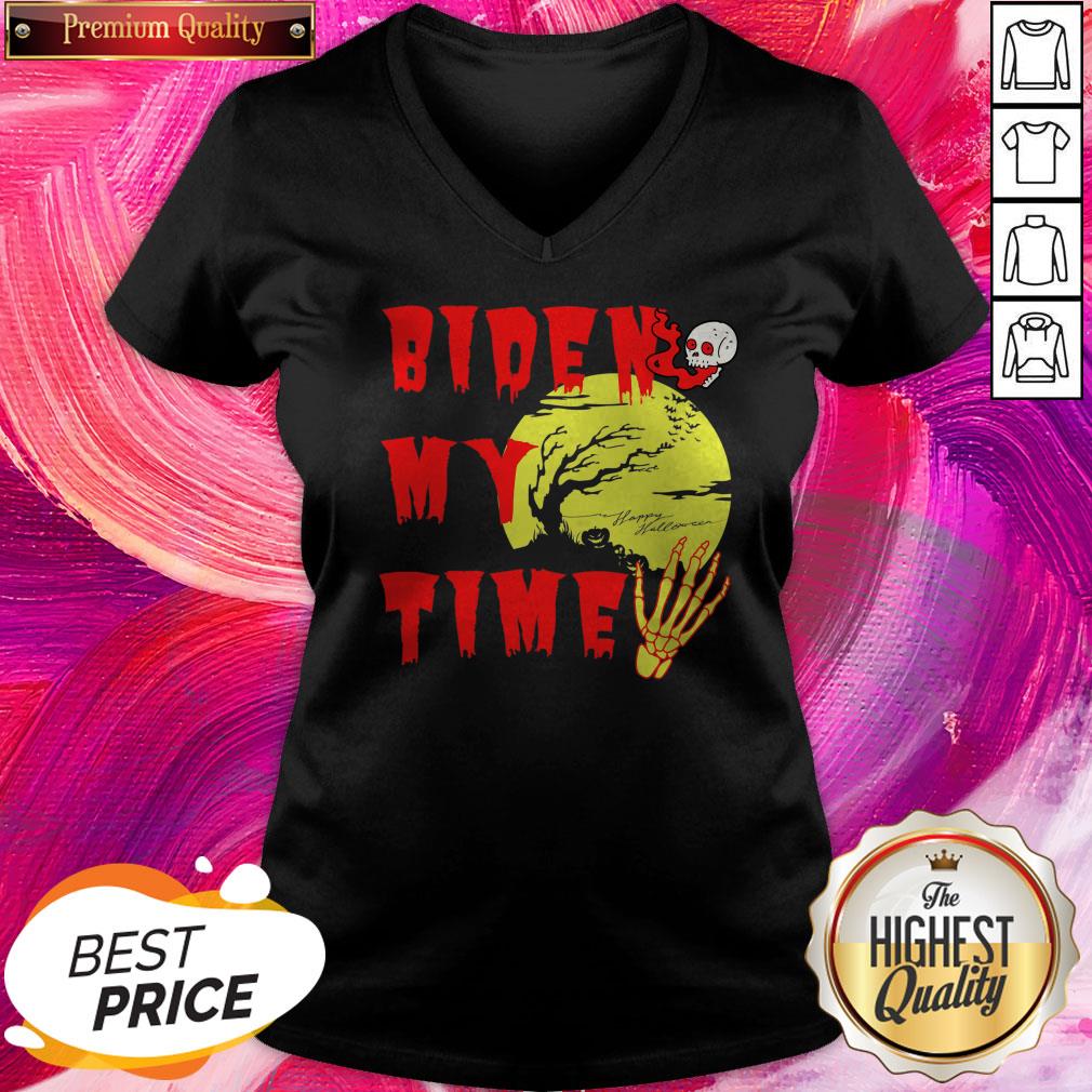 Happy Halloween Biden Skull My Time Shirt