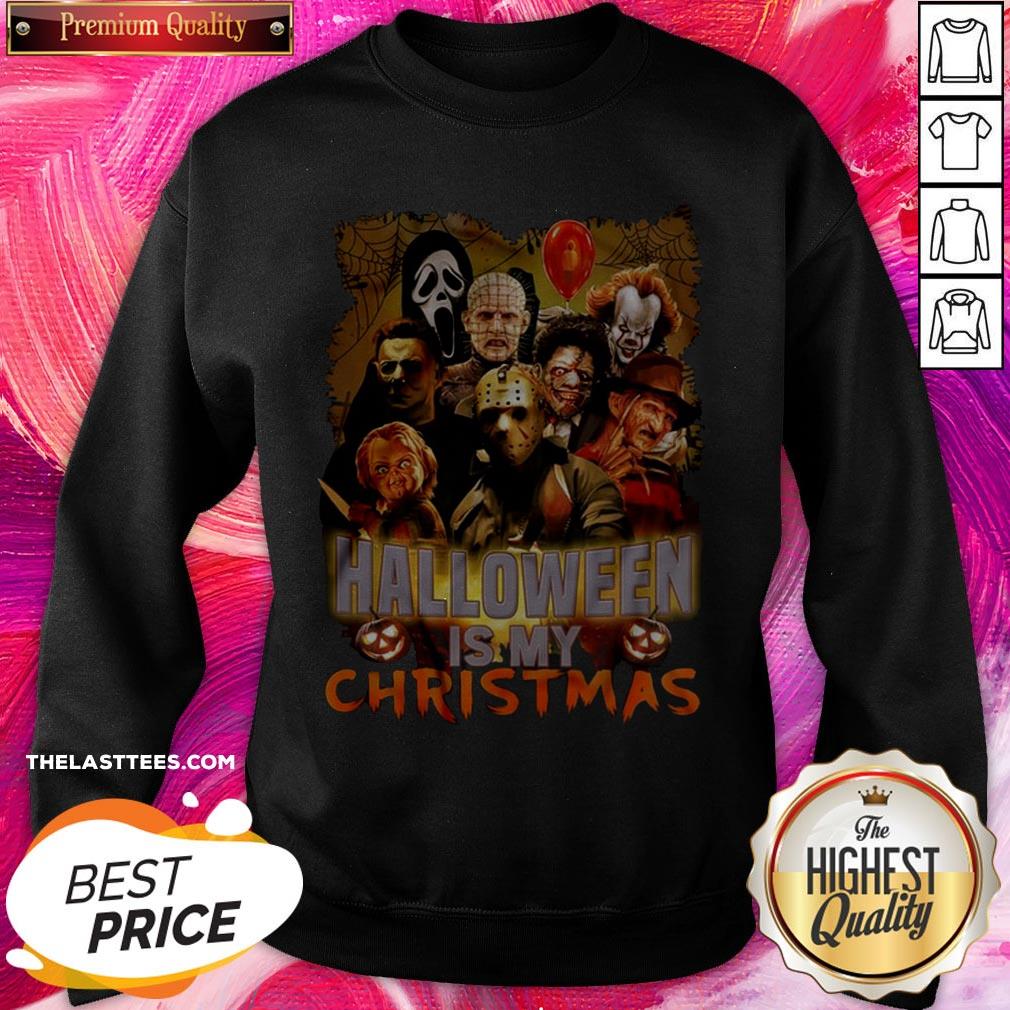 Happy Horror Characters Halloween Is My Christmas Shirt