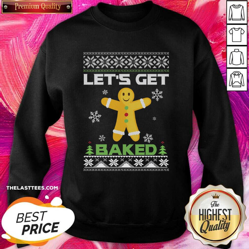 Happy Let’s Get Baked Cannabis Ugly Christmas Shirt