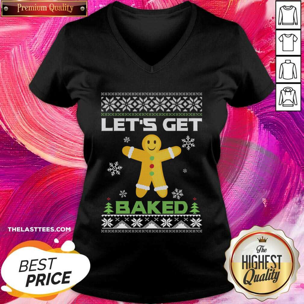 Happy Let’s Get Baked Cannabis Ugly Christmas Shirt