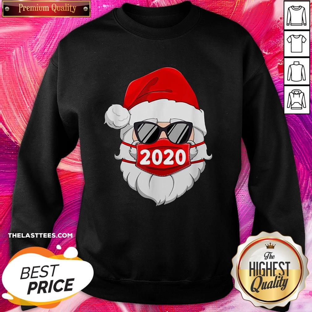 Happy Santa Claus Face Mask 2020 Christmas Shirt