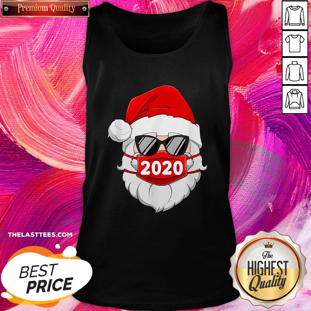 Happy Santa Claus Face Mask 2020 Christmas Shirt