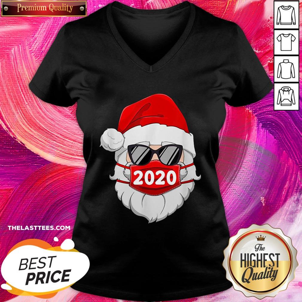Happy Santa Claus Face Mask 2020 Christmas Shirt