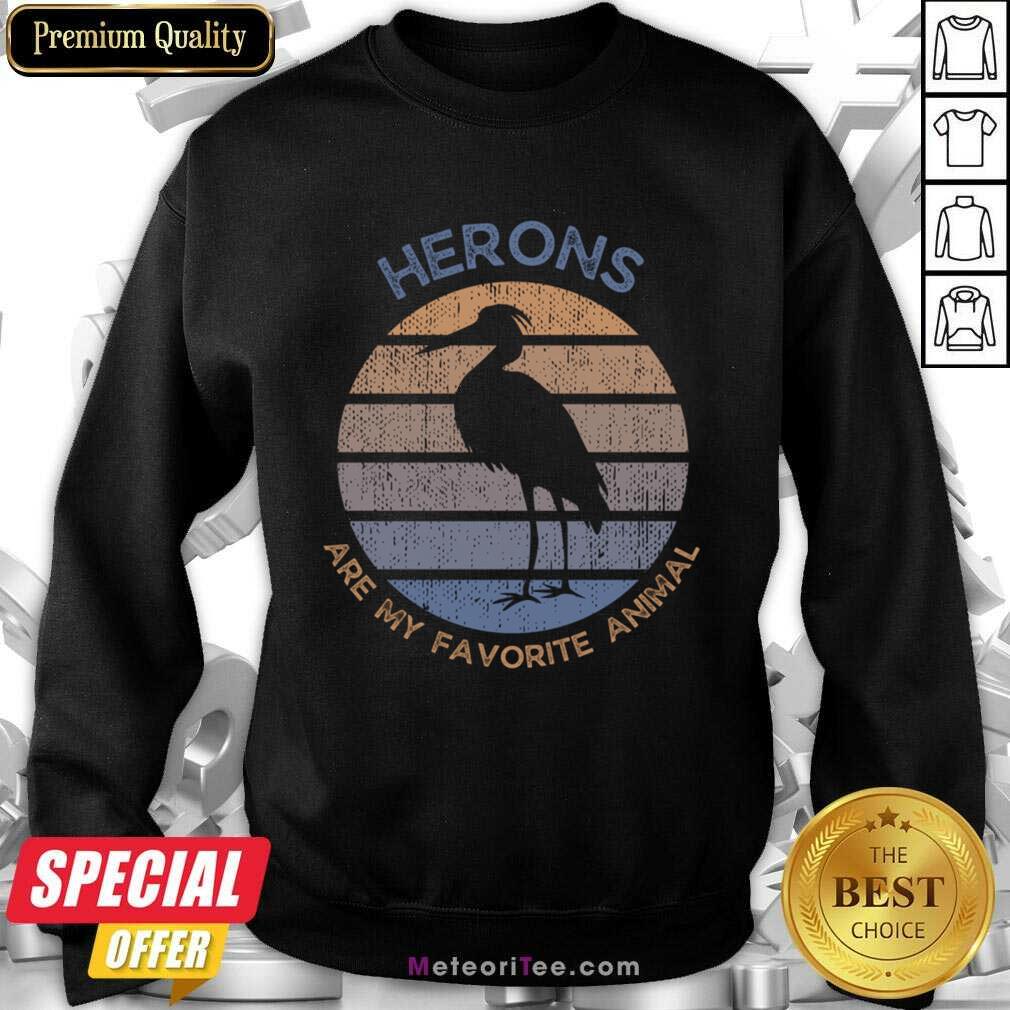 Herons Are My Favorite Animal Vintage Shirt