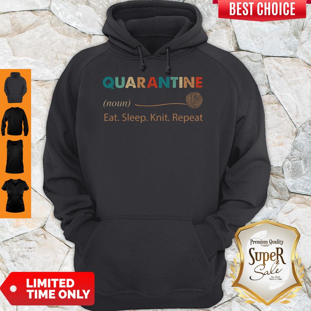 Official Quarantine Noun Eat Sleep Knit Repeat Shirt
