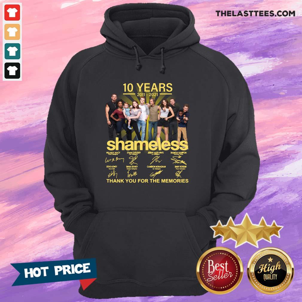 Hot 10 Years 2011 2021 Shameless Thank You For The Memories Signatures Shirt