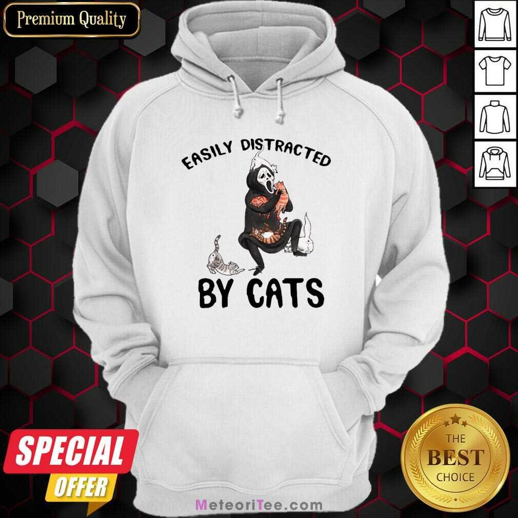 Hot Easily Distracted By Cats Shirt