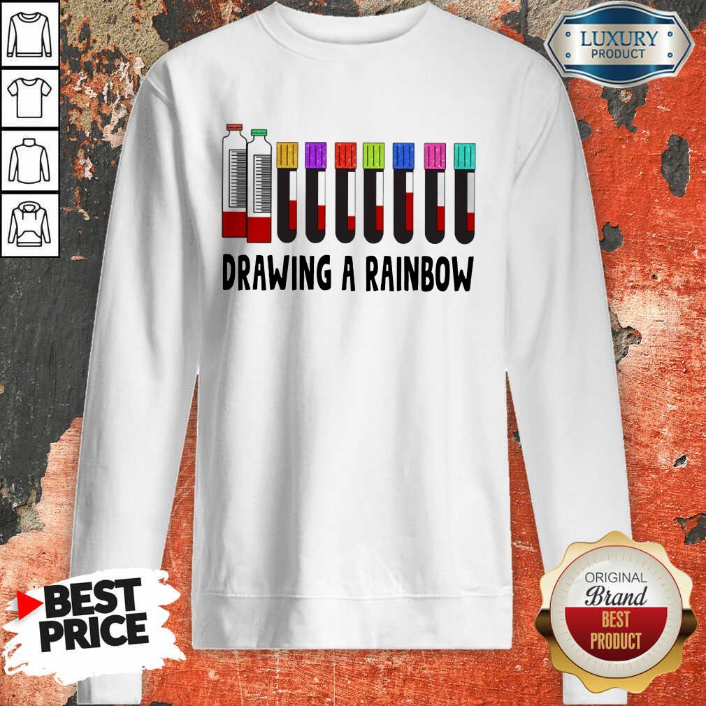Hot Med Tech Drawing A Rainbow Shirt