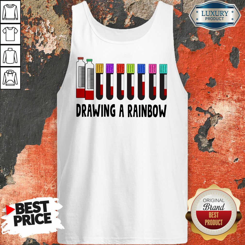 Hot Med Tech Drawing A Rainbow Shirt
