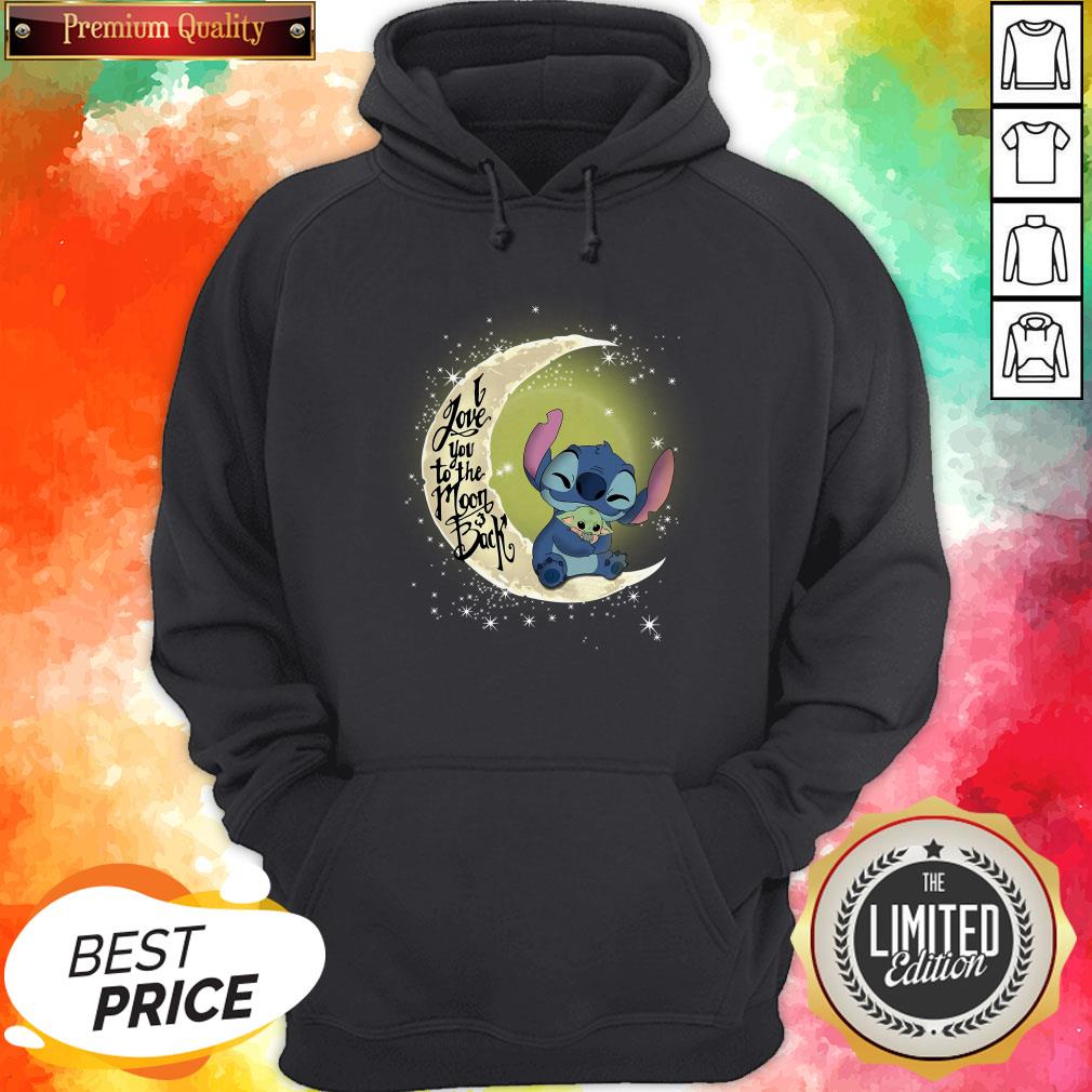 I Love You To The Moon And Back Stitch Hug Baby Yoda Shirt