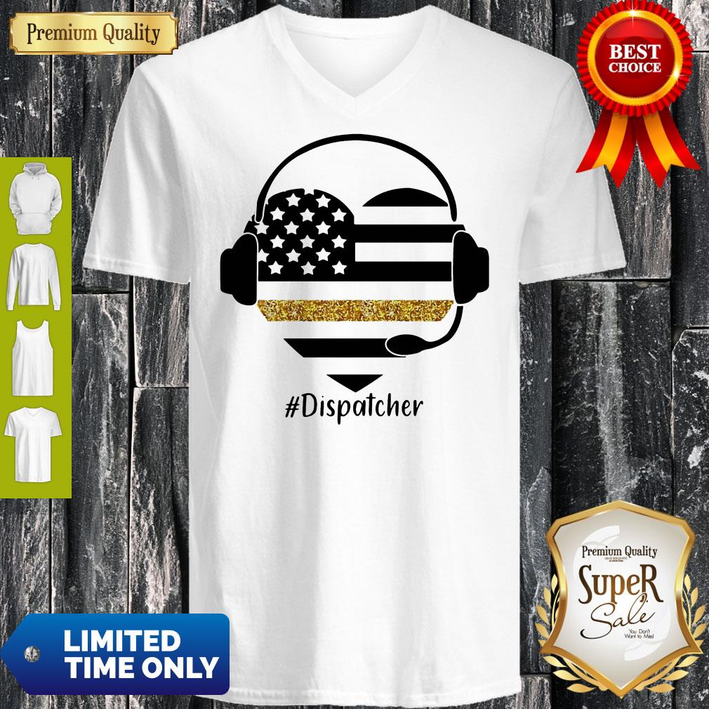 Official Dispatcher Heart American Flag Shirt
