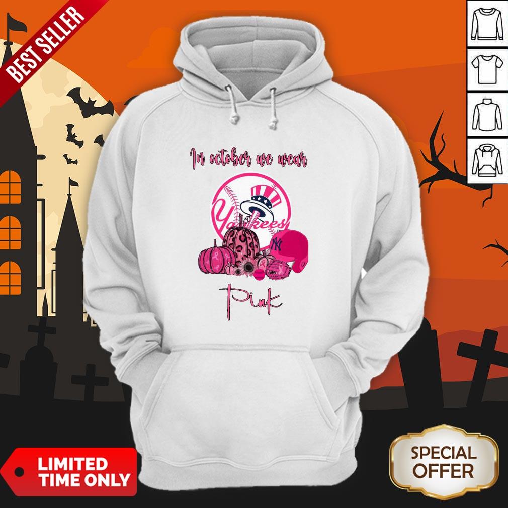 In October We Wear New York Yankees Pink Halloween Shirt