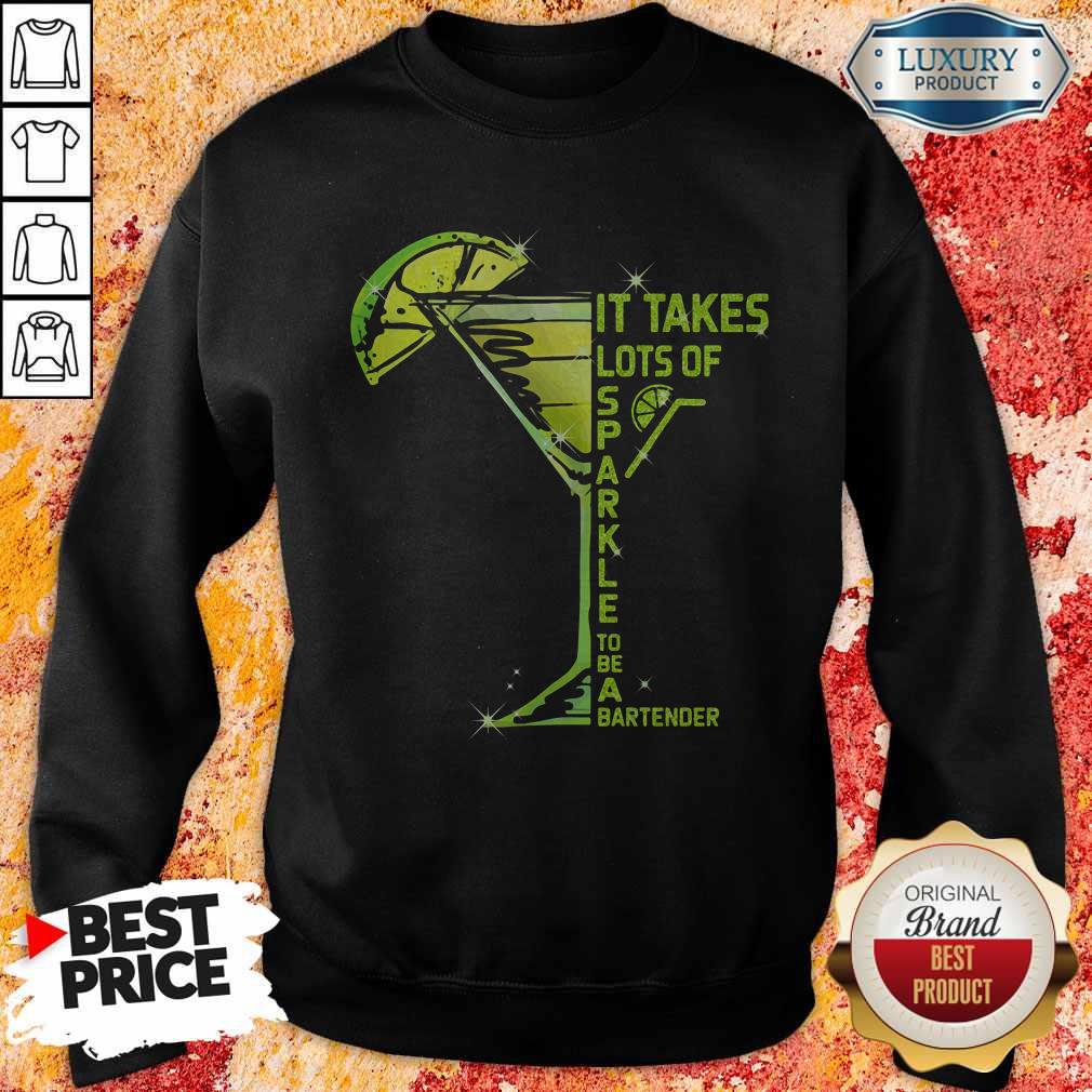 It Takes Lots Of Sparkle To Be Bartender Glass Lemon Shirt