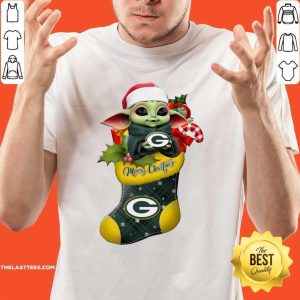 Funny Baby Yoda hug Green Bay Packers Ornament Merry Christmas 2020 Shirt