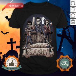 Ashy Slashy Wood House Lady And Man Moonlight Halloween Shirt