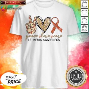 Official Peace Love Cure Leukemia Awareness Diamond Shirt